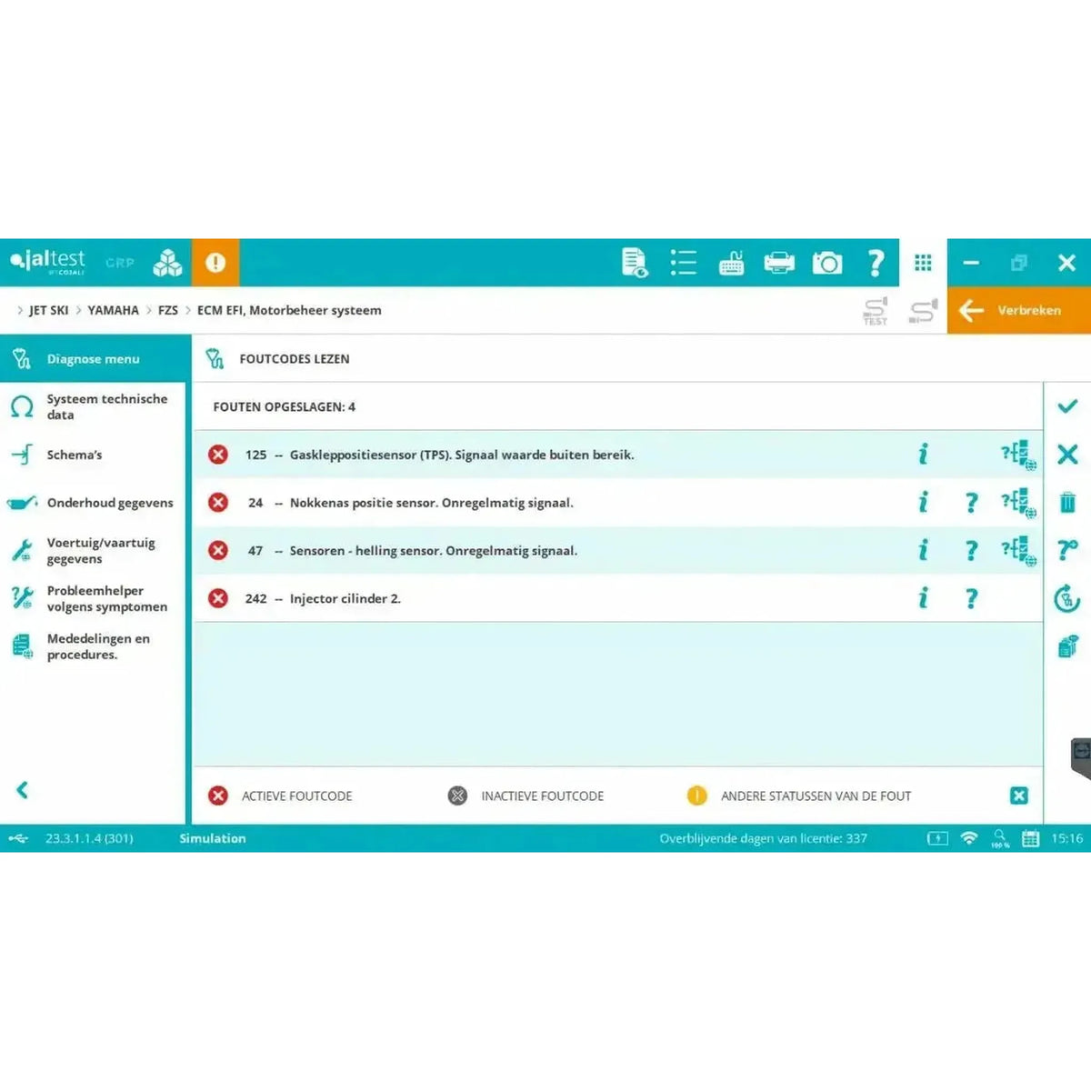 Jaltest Marina (Jetski) diagnostikapparaten