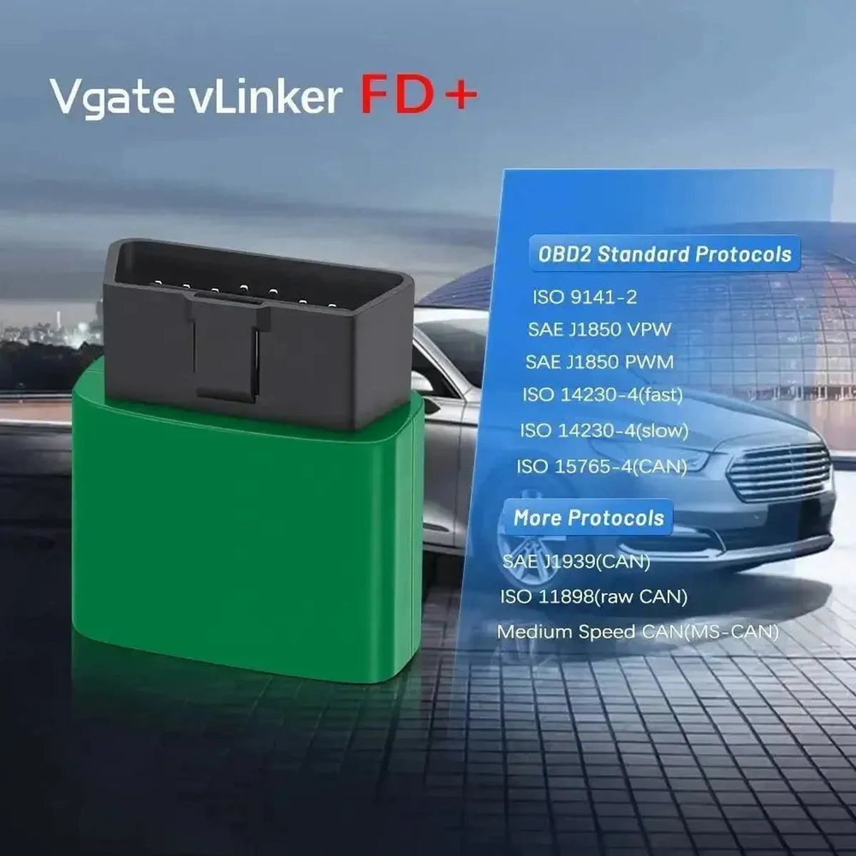 Vgate vLinker FD+ | ELM327-gränssnitt (Bluetooth 4.0)