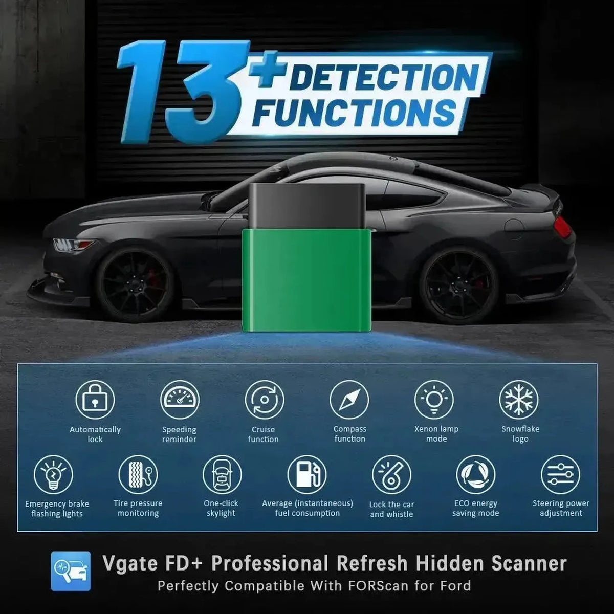 Vgate vLinker FD+ | ELM327-gränssnitt (Bluetooth 4.0)