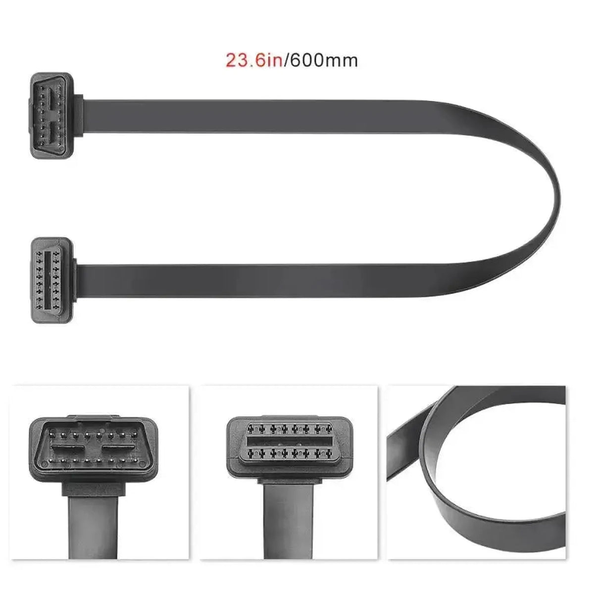 16-kontakts OBD2-förlängningskabel (60 cm) – universell gränssnittskabel