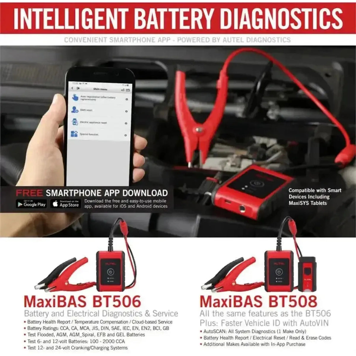 Autel MaxiBas BT506 | Batteritestare