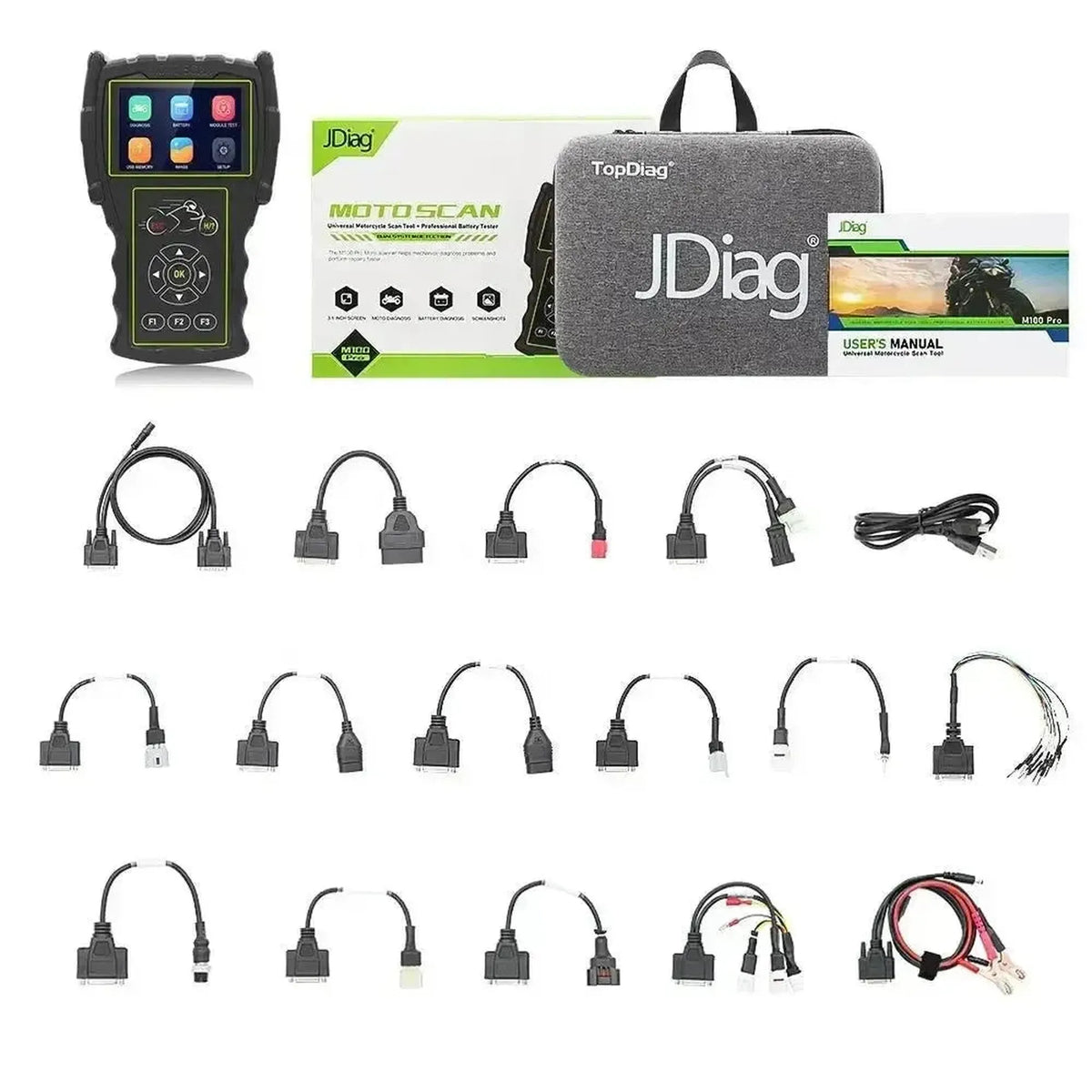 JDiag M100 Pro Full – Diagnostikapparat för motorcyklar