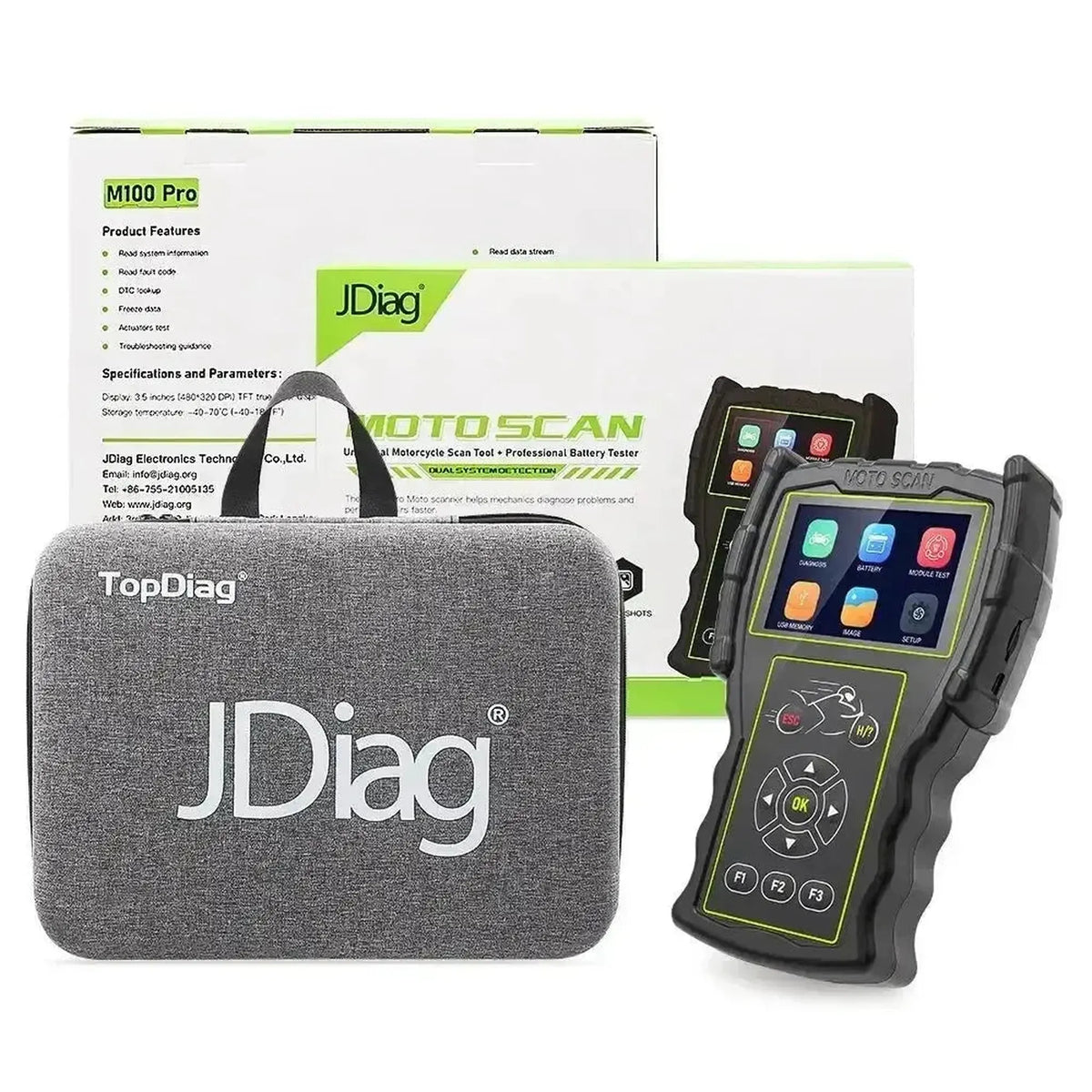 JDiag M100 Pro-motordianosapparat för motorcyklar