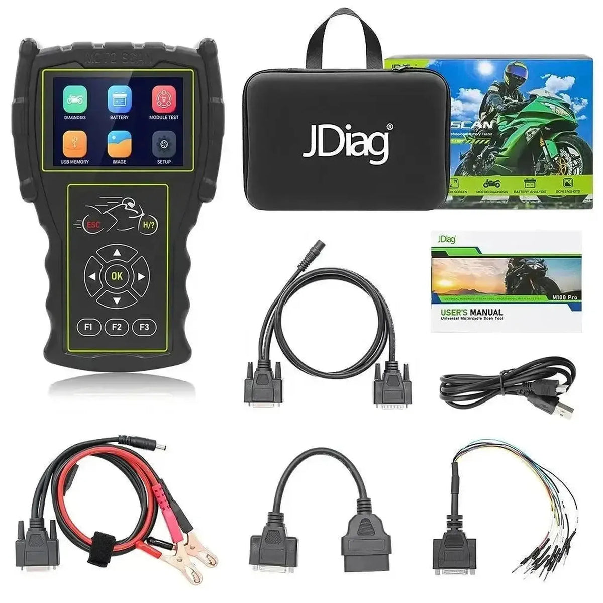 JDiag M100 Pro-motordianosapparat för motorcyklar