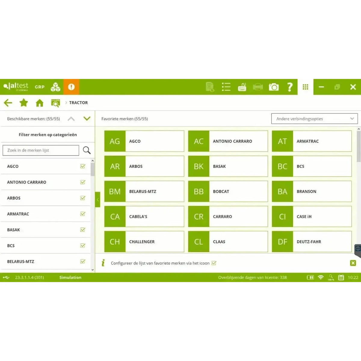 Jaltest AGV (Agricultural) diagnostikapparaten