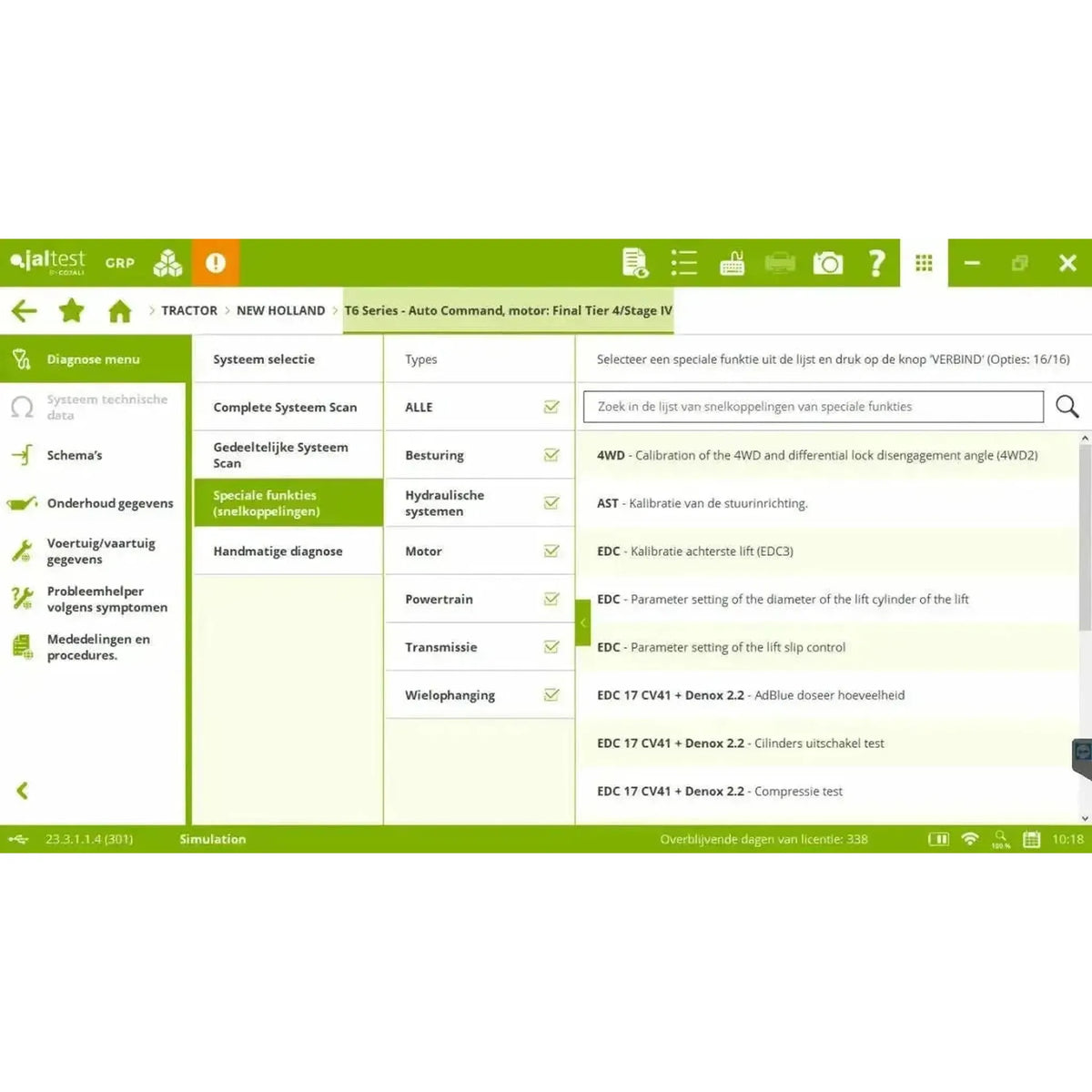 Jaltest AGV (Agricultural) diagnostikapparaten