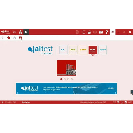 Jaltest MHE (Material Handling Equipment) diagnosticeringsapparat