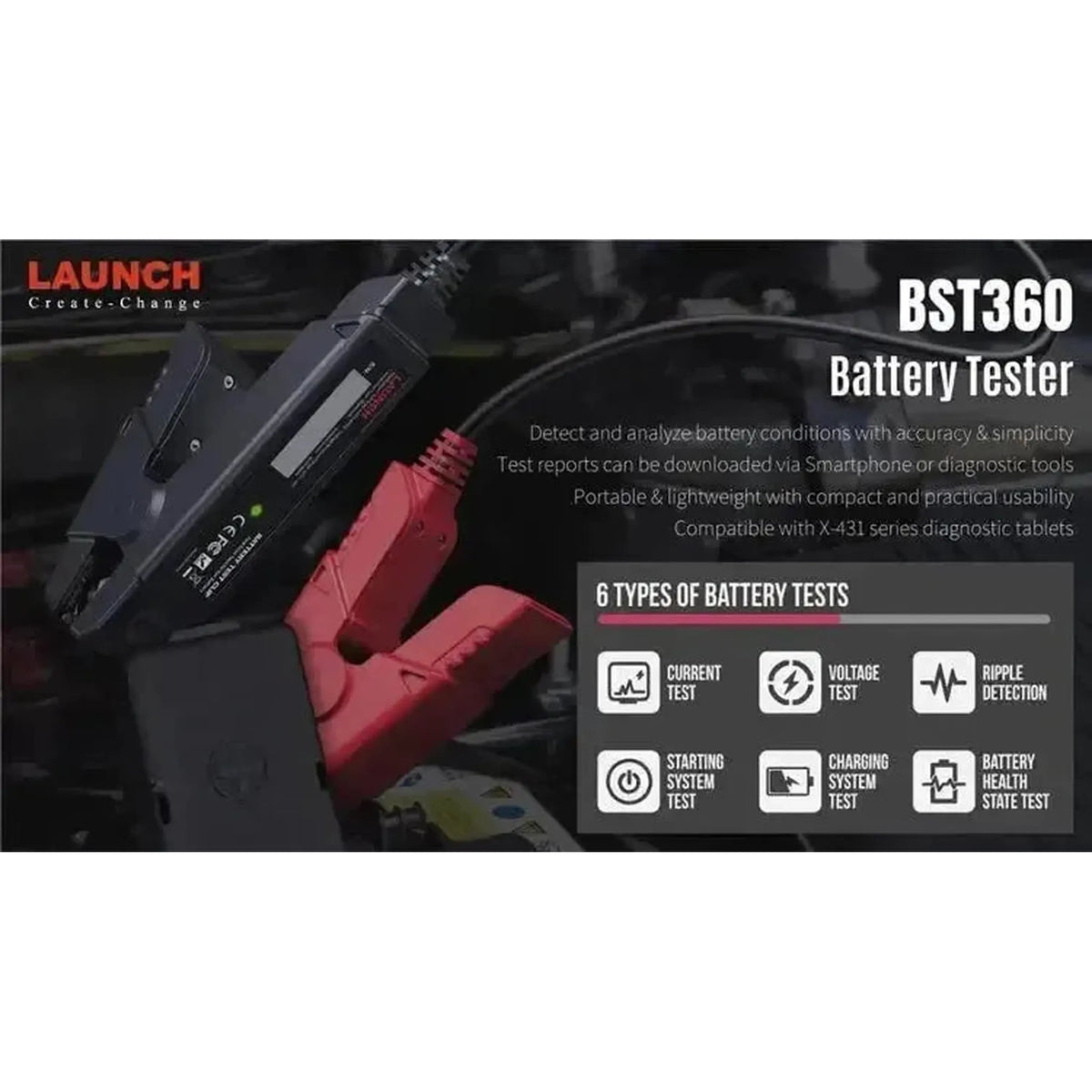 Launch BST360 | Battericellstestare