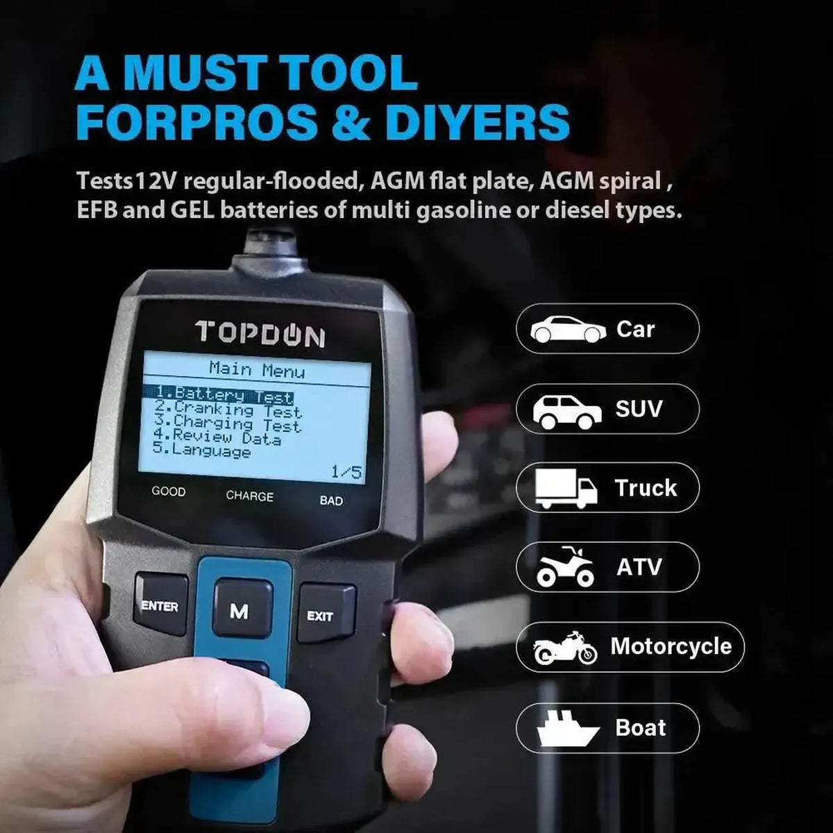 Topdon BT100 | Batteritest