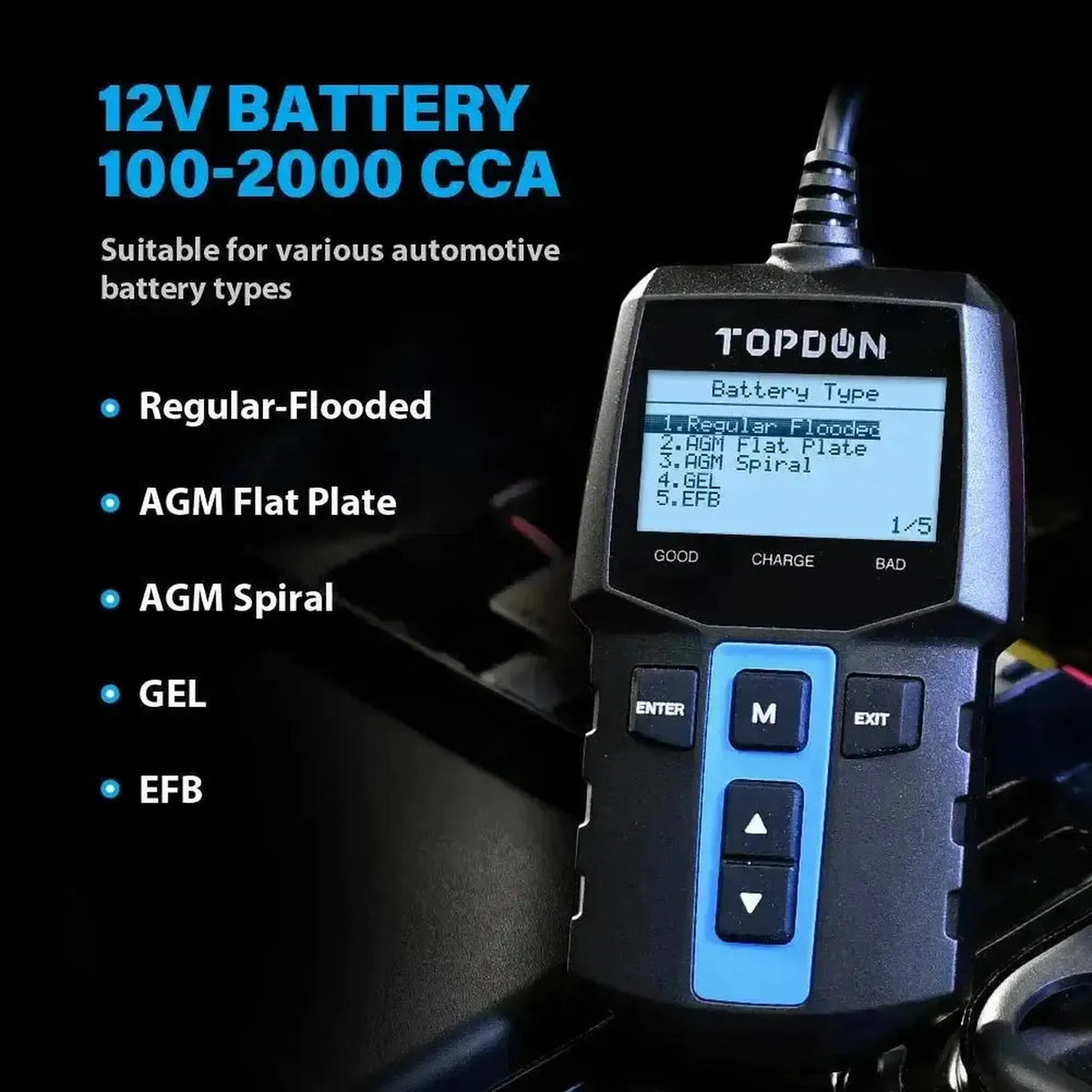 Topdon BT100 | Batteritest