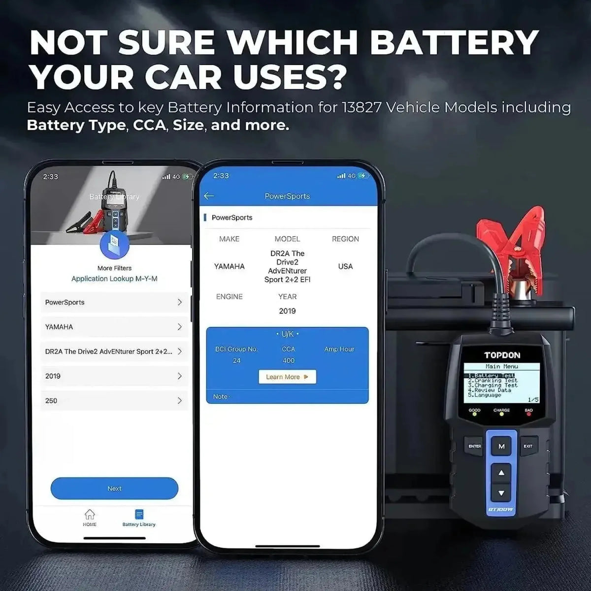 Topdon BT100W | Batteritester