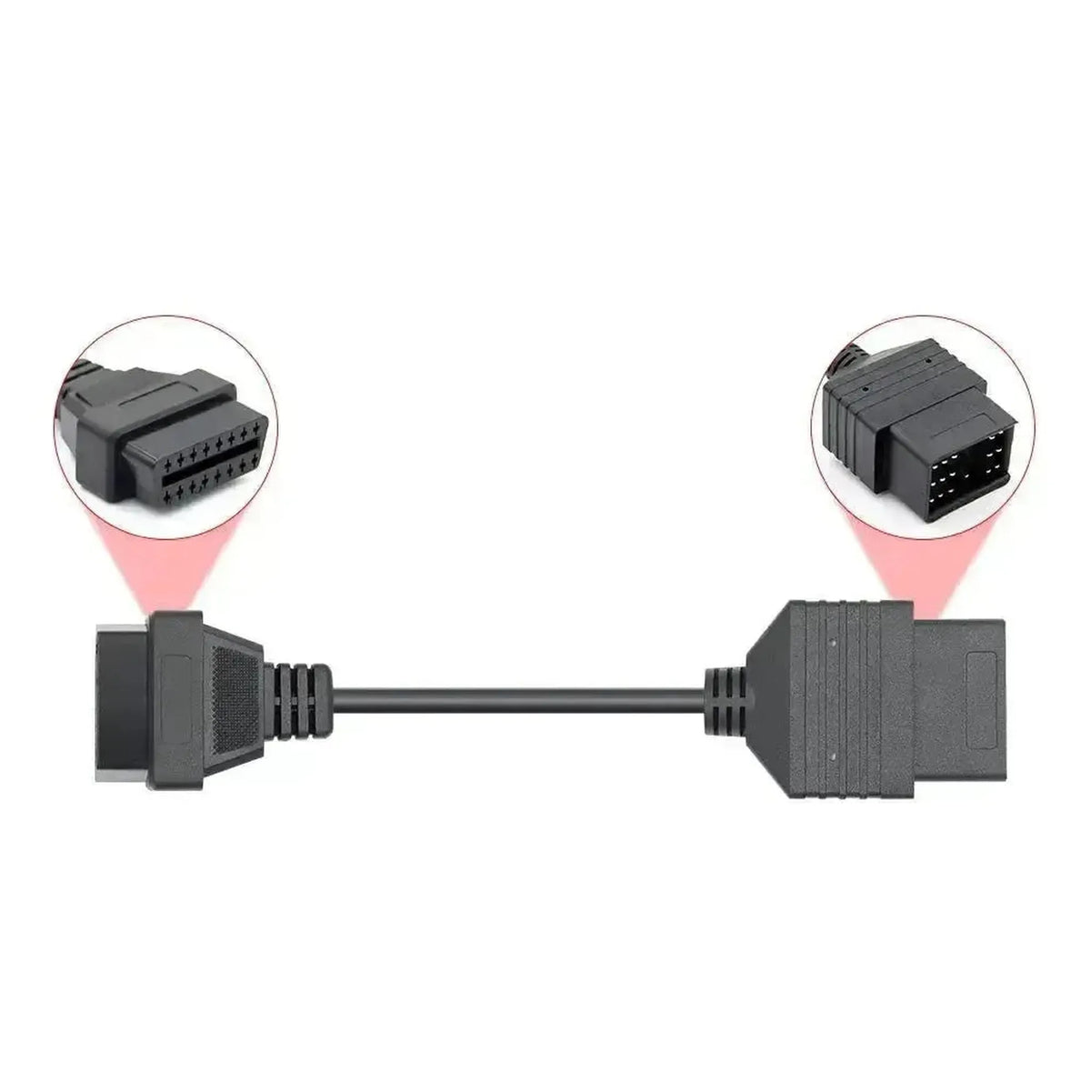 Toyota 17-stifts OBD1 – 16-stifts OBD2-adapterkabel | Personbil