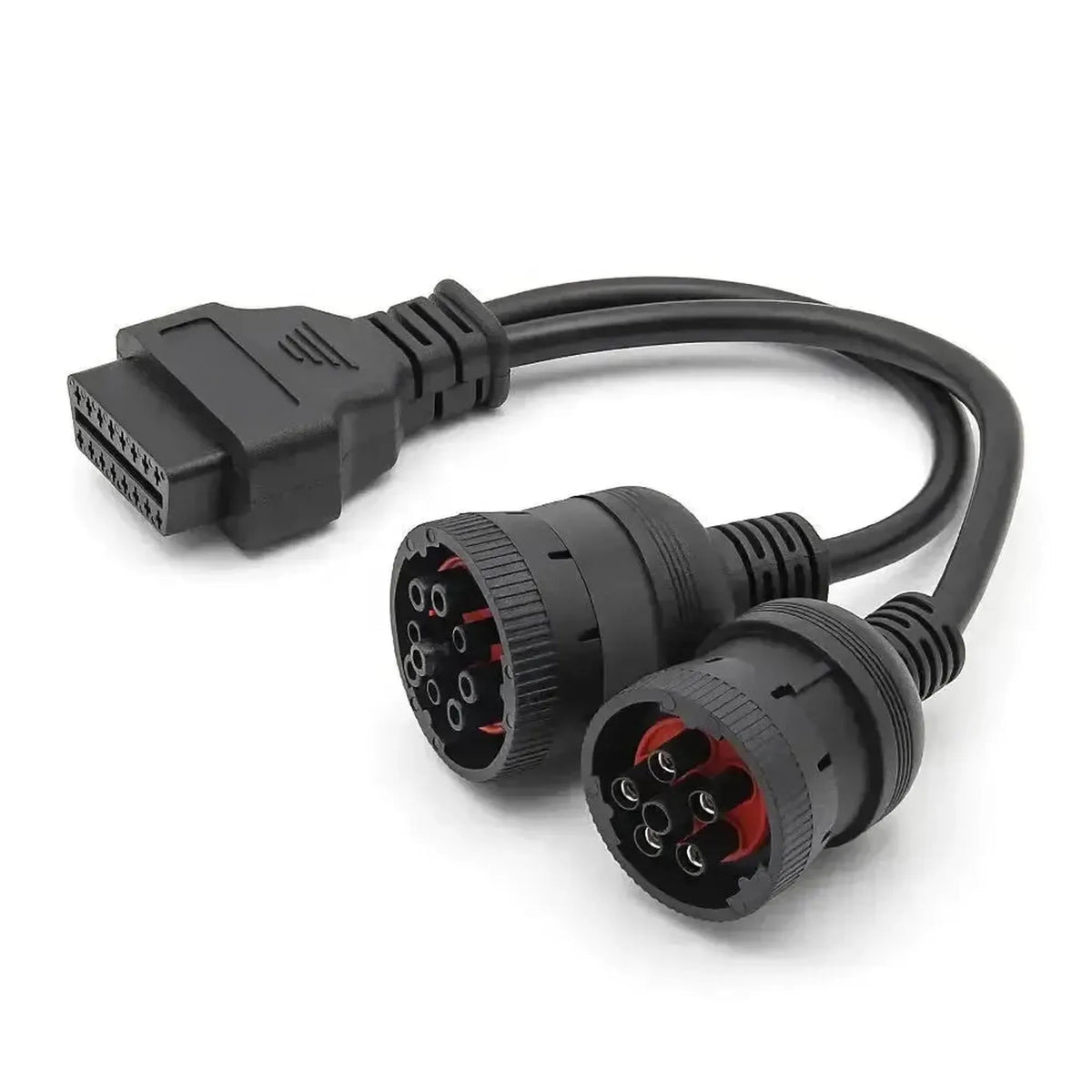 Universell 6+9 J1708+J1939 – 16-kontakts OBD2-adapterkabel | Arbets- och nyttofordon