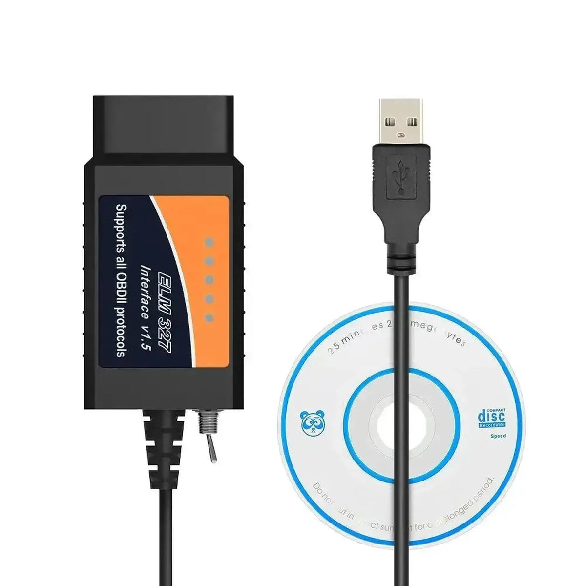 Universele ELM327 (CHT340) (HS/MS-CAN Switch) | USB-Interfacekabel