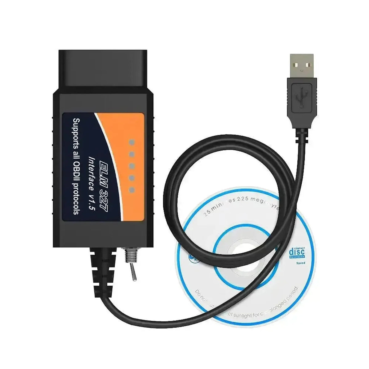 Universell ELM327 (FT232RL) (HS/MS-CAN Switch) | USB-gränssnittskabel